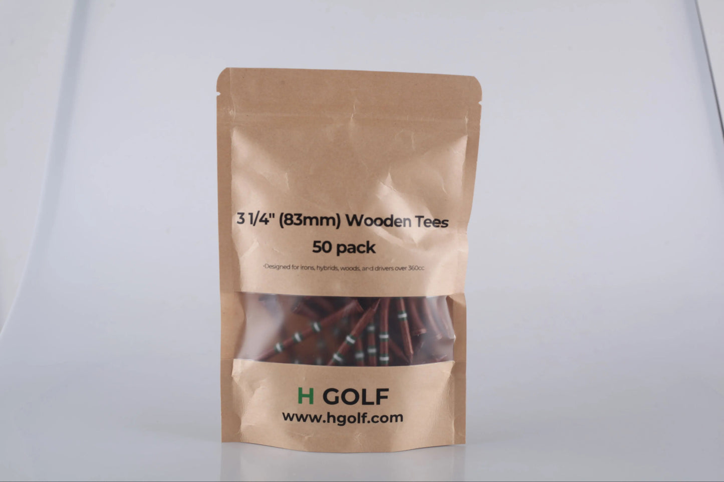 3 1/4" (83mm) Wooden Tees