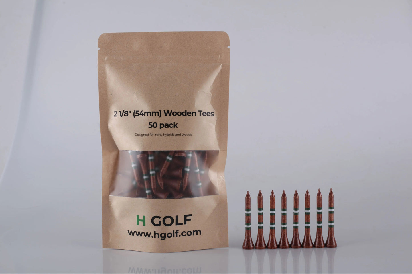 2 1/8" (54mm) Wooden Tees