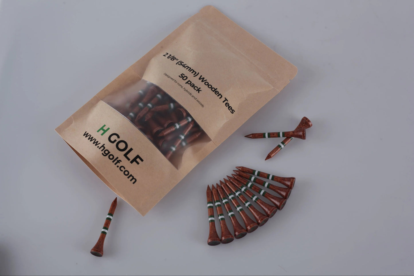 2 1/8" (54mm) Wooden Tees